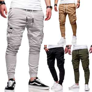 2025 respirant hommes Style décontracté pantalon Logo personnalisé haute qualité 100% coton tissu taille élastique pour des vêtements de sport confortables - Product Image 1