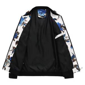 เสื้อแจ็กเก็ตบอมเบอร์ลำลองสำหรับผู้ชายขนาดพิเศษปกตั้งสำหรับฤดูหนาวผ้าแคนวาสผ้าแคนวาสดีไซน์ - Product Image 3