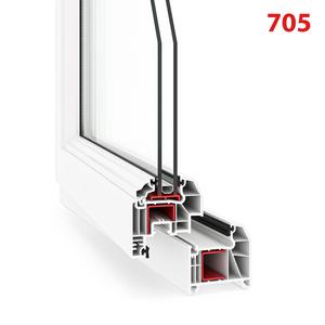 โปรไฟล์หน้าต่างและประตู UPVC รุ่น Mywin S705 ขนาด 6 เมตร ยี่ห้อ Mywin ผลิตตามสั่ง |   โปรไฟล์ก่อสร้างพีวีซี - Product Image 1