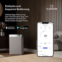 Aire Acondicionado Portátil de 12000 BTU para el Hogar, Control por Aplicación WiFi, 3 en 1: Refrigeración, Deshumidificador y Ventilador, para Habitaciones de 20-35 m2, 65 dB, Blanco