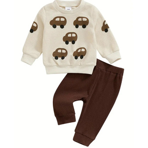 Conjunto de Ropa de Invierno para Niños Pequeños Unisex de 2 Piezas 100% Algodón para Niños y Niñas de Alta Calidad y Precio Económico - Product Image 1