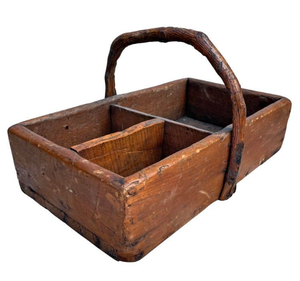 Caddy de madera Cesta de madera Caddy de color marrón para almacenamiento en el hogar y decorativo a precio asequible - Product Image 2