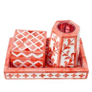 Juego de Bandeja para Quemador de Incienso Bakhoor con Incrustaciones de Hueso de Craft Valley, Artesanía Tradicional Hecha a Mano, Quemador de Incienso Indio Duradero para - Product Image 3