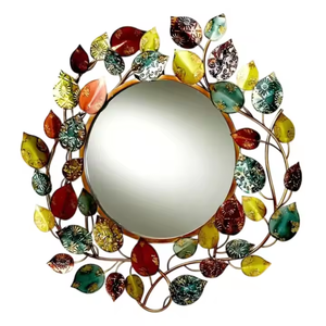 Miroir mural décoratif design vintage Miroir mural floral Miroir mural en fer de première qualité - Product Image 5