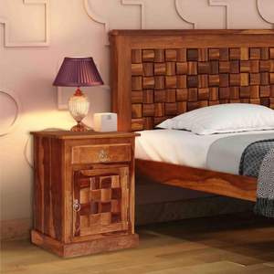 Solid Sheesham Wood Bed <b>Side</b> <b>Table</b> with Drawer Living Room Furniture More Durable and Reliable for Bride Room At Cheapest Price - Product Image 5