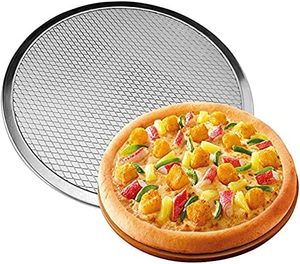 Qualité supérieure Vente Sans Soudure En Aluminium Maille Pizza Pan Écran De Cuisson Rond En Métal Pizza Outil Four Accessoires Cuire Ware - Product Image 1