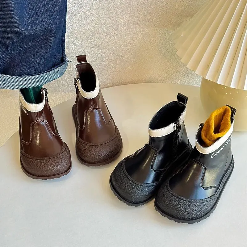 Designer ergonomico minimalista punta larga scatola a piedi nudi mucca ragazzi bambino bambini neonate scarpe per bambini