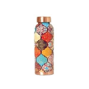 Nueva venta 100% botella de agua de cobre puro diseño impreso clásico mejores accesorios para bebidas de fiesta agua hirviendo aplicable - Product Image 5