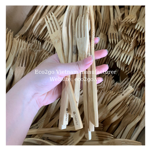 Couverts en bambou réutilisables les plus vendus avec logo et taille personnalisés fabriqués au Vietnam pour les fêtes - Product Image 5