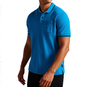 Offre Spéciale nouveau logo personnalisé polos pour hommes et manches courtes été 100% coton Fit tenue décontracté couleur unie - Product Image 1