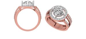 แหวนเพชรโมอิสสำหรับงานหมั้นนำเทรนด์ชุดเครื่องประดับเพชร14K 18K ประดับ100% - Product Image 3