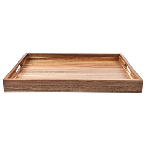 Nouvel arrivage Plateau de service de forme carrée de haute qualité Plateau de finition naturelle Multipurpose Pizza Snacks Verres pour plats Assiettes - Product Image 2