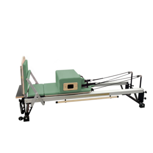 Reformer Pilates Télescopique Professionnel Premium Noir avec Barre de <span class=keywords><strong>Pied</strong></span> Réglable Certifiée CE et Ressort Renforcé <span class=keywords><strong>pour</strong></span> Entraînement de Fitness et Renforcement du Core - Product Image 3