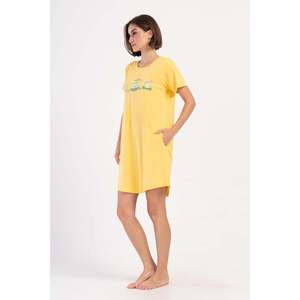 Túnica KADIN P.SUPREM O YAKA KISA KOL ETEGI OVAL CEPLI - SARI - SARI - Product Image 2