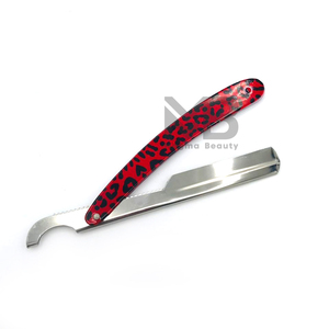 Maquinilla de afeitar profesional con mango de bambú/madera, borde único de acero inoxidable para afeitado facial y corporal de hombres y recorte de barba - Product Image 2