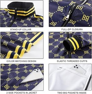 Nuevos trajes de chándal con estampado personalizado para hombre de invierno 100% algodón orgánico forro polar de alta calidad traje de jogging - Product Image 4