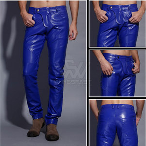 Pantalons pour hommes en cuir lavé fabriqué au Pakistan Pantalons en cuir pour hommes fabriqués en usine Vente à chaud en ligne - Product Image 2