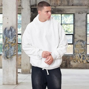 Custom Logo Mens Cotton Heavyweight <b>Sweatshirt</b> <b>Embroidery</b> Puff Printing Hoodie Oversized Crop Hoodie - Product Image 5