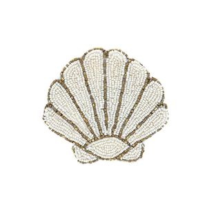 Premium Sea Shell Design 4 Set Handcraft Beaded Bordado Posavasos Elegante y único de moda elegante por Hiba Enterprises - Product Image 1
