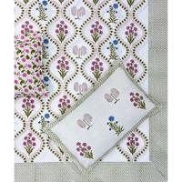Ensemble de draps en coton de qualité durable avec des imprimés floraux résistants à la décoloration pour la décoration de la chambre à coucher, provenant d'un fournisseur authentique