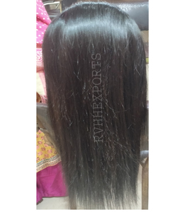 Peluca de cabello humano de encaje completo HD transparente Virgen cruda 180% cabello liso Remy - Product Image 3
