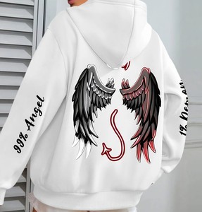 Tendance de haute qualité pull à épaules tombantes personnalisé décontracté 3D imprimé sweats à capuche 100% coton sweats à capuche en gros pour femme - Product Image 4