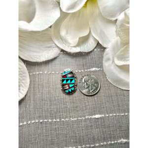 Broches tendance Zuni avec incrustations de pierres multicolores, en argent sterling et strass en cristal, motif végétal, en alliage de zinc plaqué, idéales pour un cadeau - Product Image 2