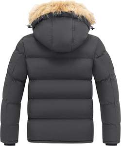 Nouveau Vente en gros Design personnalisé de qualité supérieure Veste bouffante noire contemporaine à bulles pour hommes avec capuche pour climat froid - Product Image 1