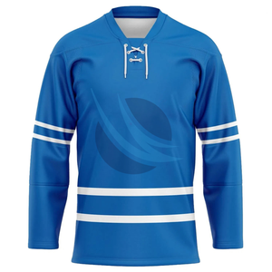 Maillots de hockey sur glace d'équipe personnalisés pour jeunes et adultes avec tissu à mailles évacuant l'humidité adapté à la pratique et aux allumettes - Product Image 2
