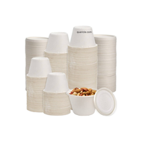 Hotselling 4oz Bagasse beker, sterk, biologisch afbreekbaar, milieuvriendelijk, wegwerp drinkgerei voor hotels, restaurants, afhaal, aanpasbaar