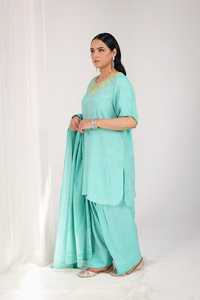 Qualité supérieure Pakistanaise Farshi Shalwar Kameez Robes de Pelouse Dentelle Perles Décontracté Formel Intérieur Extérieur Utilisation Design De Luxe - Product Image 5