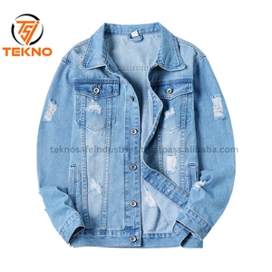 Meilleure tendance de veste en jean pour hommes à bas prix, vestes en jean respirantes et durables à boutons couverts OEM pour hommes du Pakistan - Product Image 6