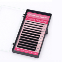 Extensions de cils individuelles 3D volume intense, 100% faites à la main, effet mat, plumeuses, marque privée coréenne, emballage personnalisé, K-Beauty naturel
