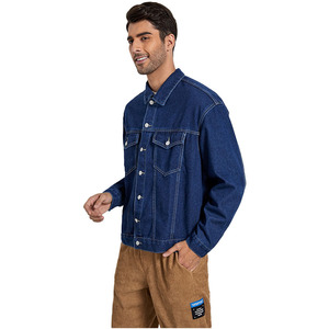 Ventes en gros de vestes en jean pour hommes de haute qualité, vêtements de rue, sur mesure, grande taille - Product Image 2