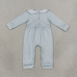 Barboteuse Bébé Adorable à Col Peter Pan, Motif à Carreaux, Imprimé Animaux de la Ferme, Sans Manches, Respirante, en Coton Doux, Unisexe, pour Bébé, Été - Product Image 6