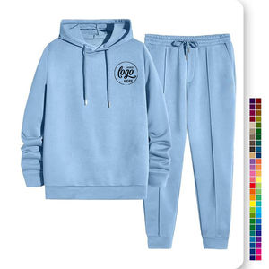 Survêtements évasés en coton épais 100% pour hommes/Survêtements évasés en éponge française décontractés avec logo personnalisé - Product Image 1