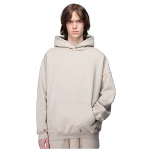 ระบายอากาศโลโก้ที่กําหนดเองคุณภาพสูงStreetwearผ้าฝ้าย 100% ขนแกะหนาเสื้อสวมหัวขนาดใหญ่Hoodiesผู้ชายสวมใส่ - Product Image 4