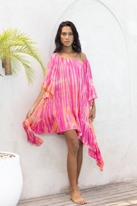 New Arrival 100% Cotton Off-the-Shoulder Long Sleeve A-Line Mini <b>Dress</b> Silk Lining for Women-Vintage Formal Occasions Breathable - Product Image 3