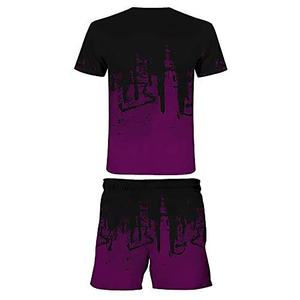 Combinaisons d'été pour hommes Sports coton Respirant Loose Short-sleeved Shirt Shorts Men Tracksuit Short Set - Product Image 2