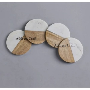 High Quality Home Bar Decoration <b>Coaster</b> for Cup Round Shaped Wood <b>Marble</b> <b>Coasters</b> Table Accessories Europe Style Tea <b>Coaster</b> - Product Image 2