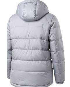 Chaqueta Acolchada con Capucha para Hombre, Color Gris Claro, Abrigo Ligero de Invierno, con Bolsillos con Cremallera, Estilo Casual - Product Image 4