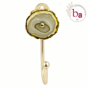 Boutons marocains en pierre d'agate or bricolage patère murale élégante - Product Image 1