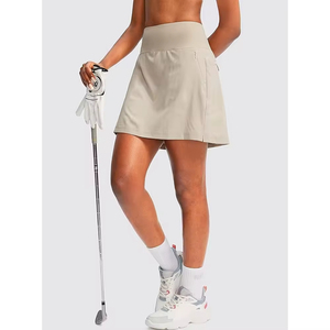 Falda de tenis para mujer, pantalones cortos interiores transpirables, ajuste atlético, diseño de cintura alta, Mini longitud para práctica de entrenamiento en cancha, uso informal - Product Image 4