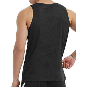 Entrenamiento de fábrica cortado fitness gimnasio camiseta sin mangas hombres camiseta diseño personalizado streetwear algodón camiseta sin mangas correr ropa deportiva verano - Product Image 2