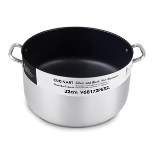 หม้ออะลูมิเนียมเคลือบสารกันติด (32 ซม.) CUCINART สีเงินและสีดำ รุ่น V681172PE32 - Product Image 2