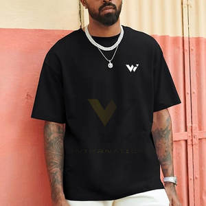 Al mejor precio, Camiseta de algodón 100% con hombros caídos para hombre, ropa de calle, camiseta elegante con hombros caídos antiarrugas para hombre - Product Image 2