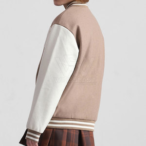 Chaqueta con letras para mujer de color sólido hecha en fábrica para venta en línea Chaqueta con letras para mujer más vendida - Product Image 6