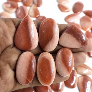 Cabujón de Aventurina naranja natural, mezcla de formas de piedras preciosas sueltas, tamaños para la fabricación de joyas-JaipurSale - Product Image 2