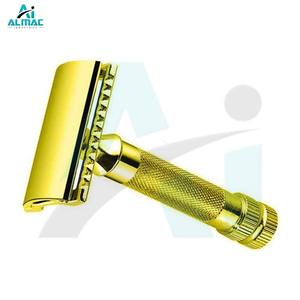 Maquinilla de afeitar de seguridad de lujo ALMAC, diseño dorado de alta calidad con Mango ergonómico de acero inoxidable para comodidad y control del afeitado - Product Image 2