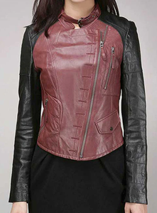 Chaqueta de Cuero para Mujer, Nueva Moda, Resistente al Viento, Chaqueta de Cuero para Hombre y Mujer, Estilos Personalizados, Chaqueta de Cuero Charlotte Burnt Multiple 2006 - Product Image 2